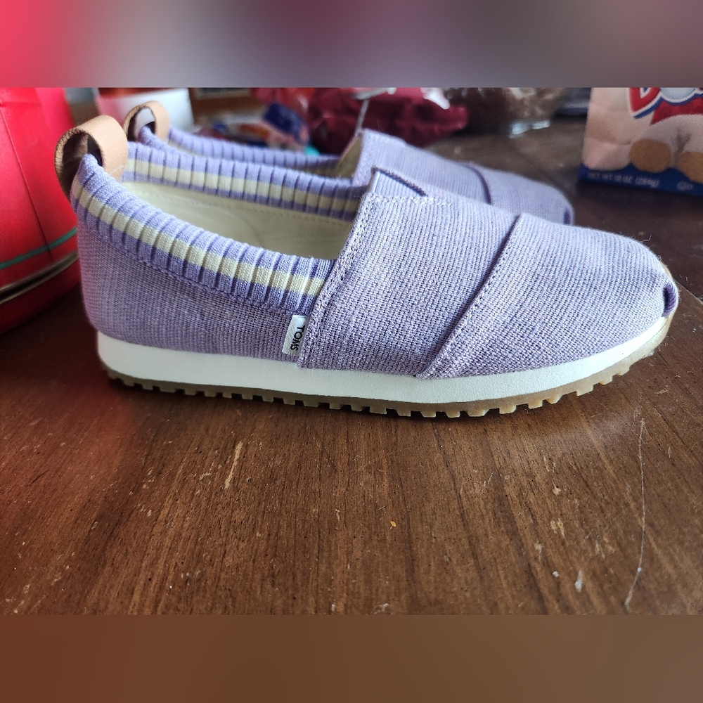 Toms Kids Lavender Slip-On Slippers